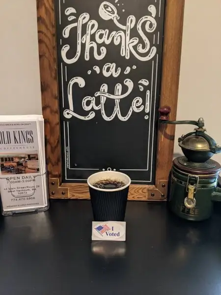 Chalkboard reading Thanks a Latte