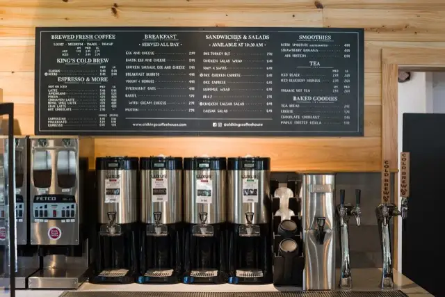 Brewing station and menu boards