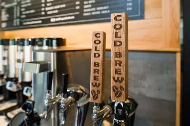 Cold brew taps at the bar