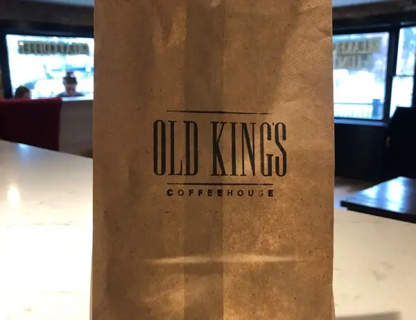 Old King's Coffeehouse paper bag