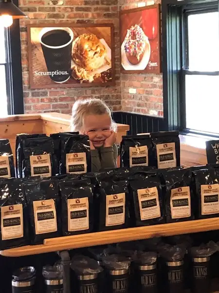 Bagged coffee on the shelves